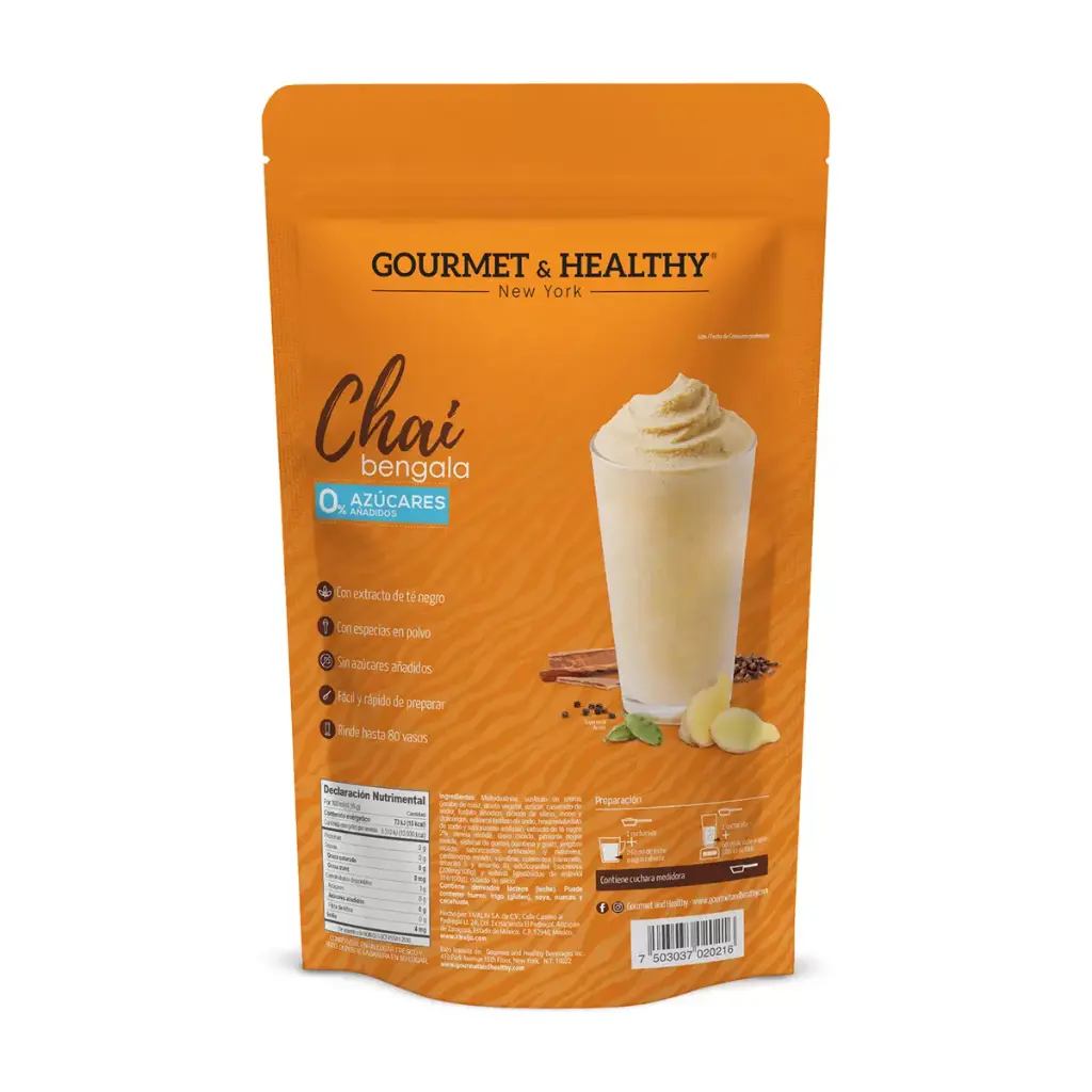 GOURMET & HEALTHY TÉ CHAI BENGALA 0 AZÚCAR