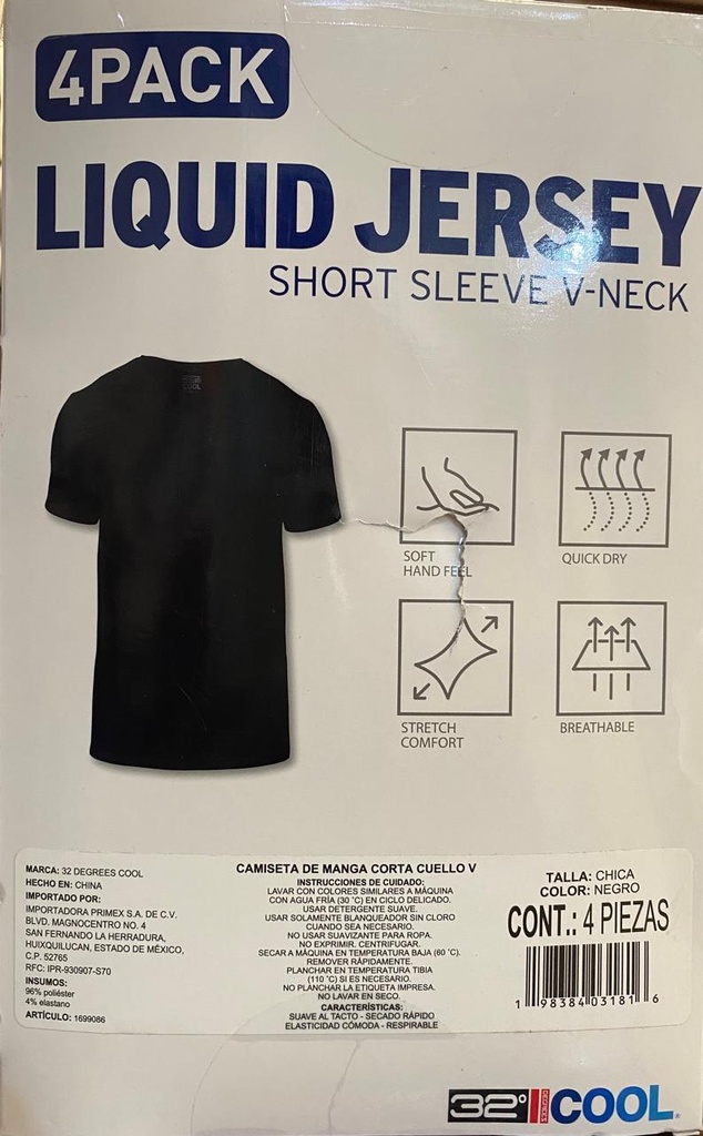 4 PACK JERSEY COOL