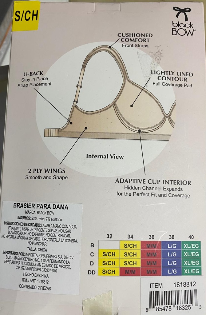 BLACK BOW WIRE FREE BRA