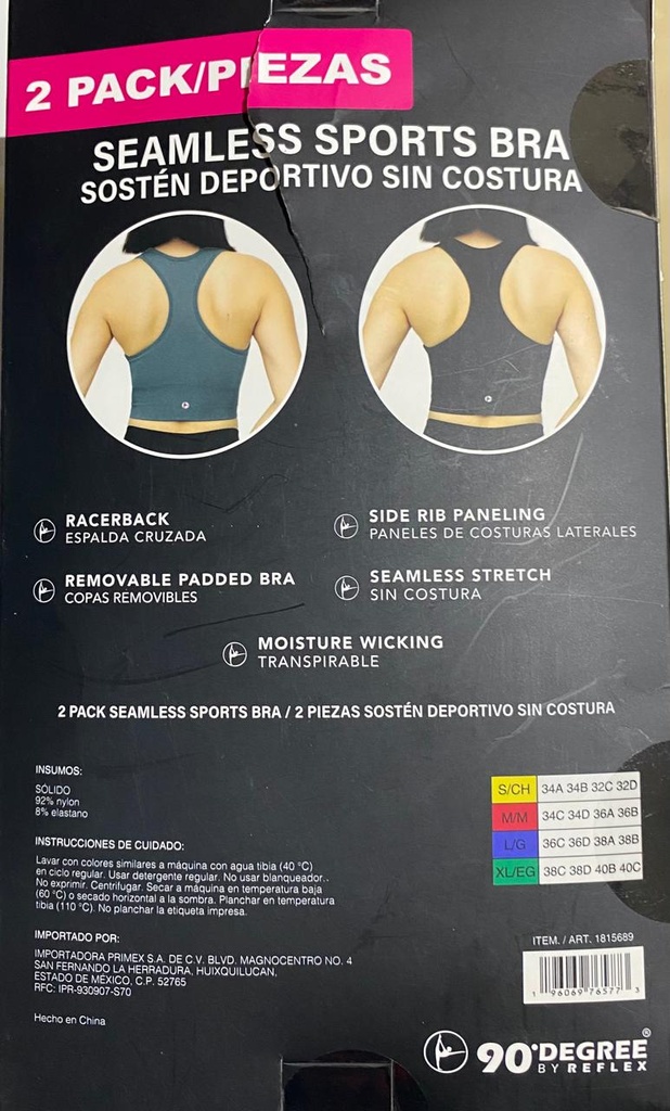 BRA DEPORTIVO DEGREE BY REGFLEX