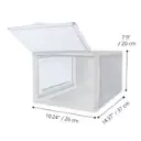 AG BOX, SET DE 4 CAJAS DE ZAPATOS APILABLES PREMIUM, BLANCO