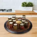 BIRD ROCK HOME TABLA GIRATORIA CON BORDE TIPO PIZARRA