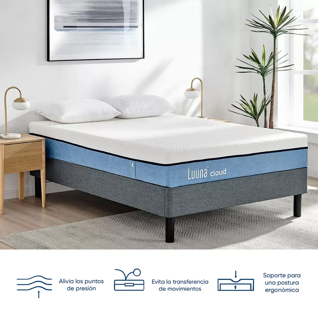 LUUNA CLOUD, COLCHON KING, MEMORY FOAM