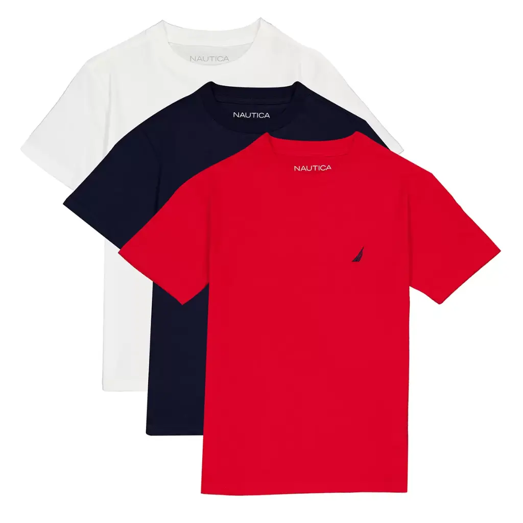 NAUTICA PLAYERA 3 Y 2 PIEZAS PARA NIÑOS Y NIÑAS VARIAS TALLAS Y COLORES