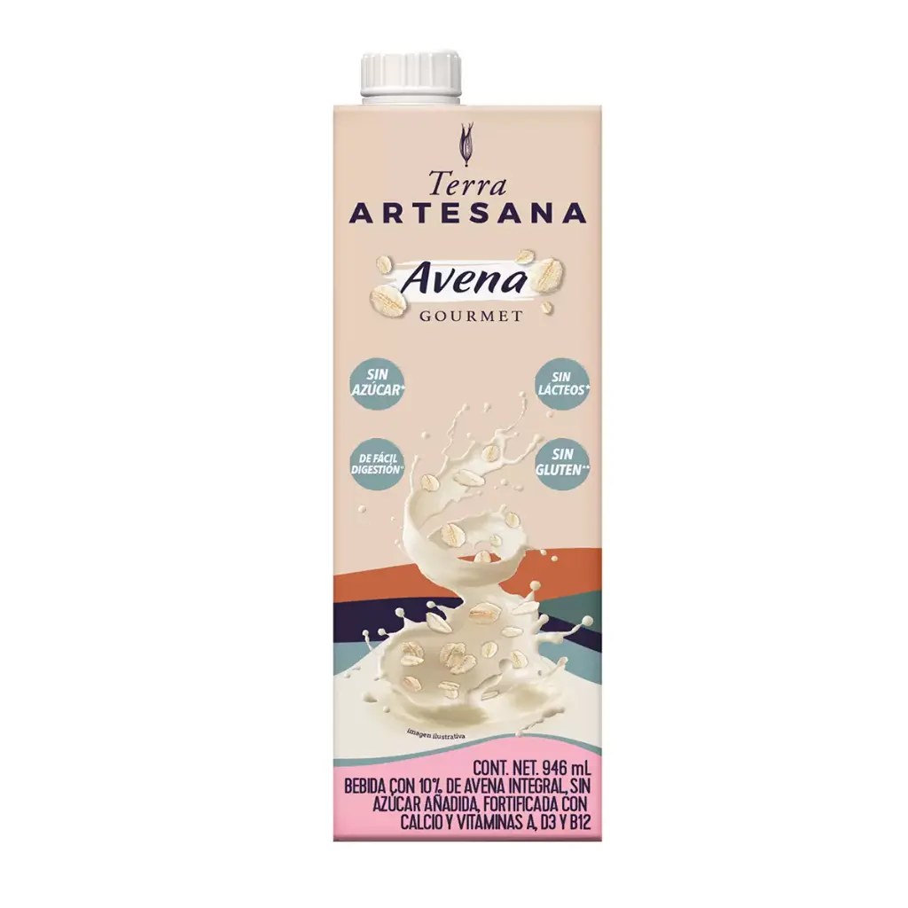 TERRA ARTESANA BEBIDA DE AVENA 6 PZAS DE 946 ML