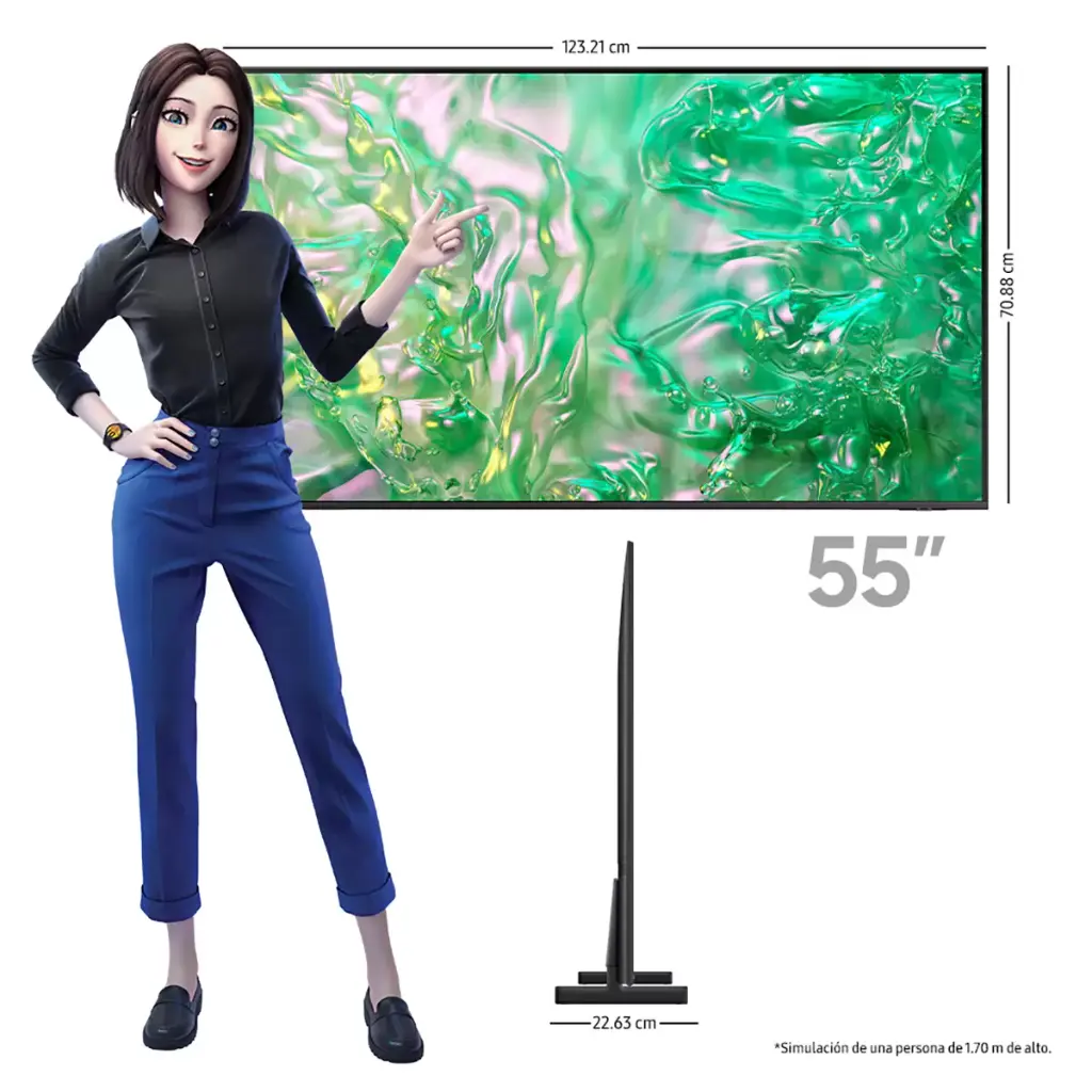 SAMSUNG PANTALLA 55" CRYSTAL UHD SMART TV