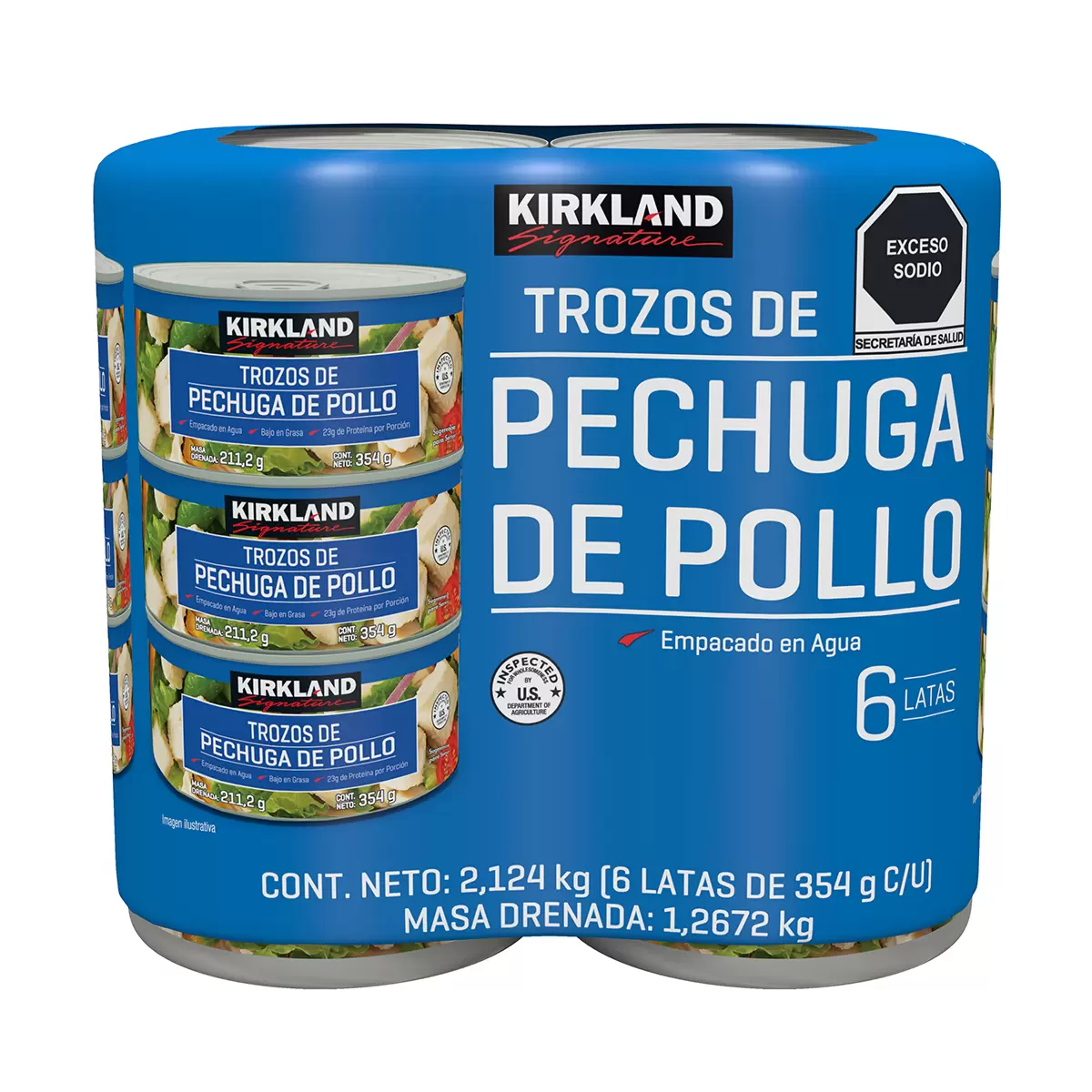 KIRKLAND SIGNATURE PECHUGA DE POLLO 6 PZAS DE 354 G