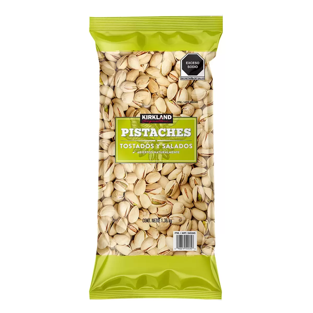 KIRKLAND SIGNATURE PISTACHES TOSTADOS Y SALADOS 1.36 KG
