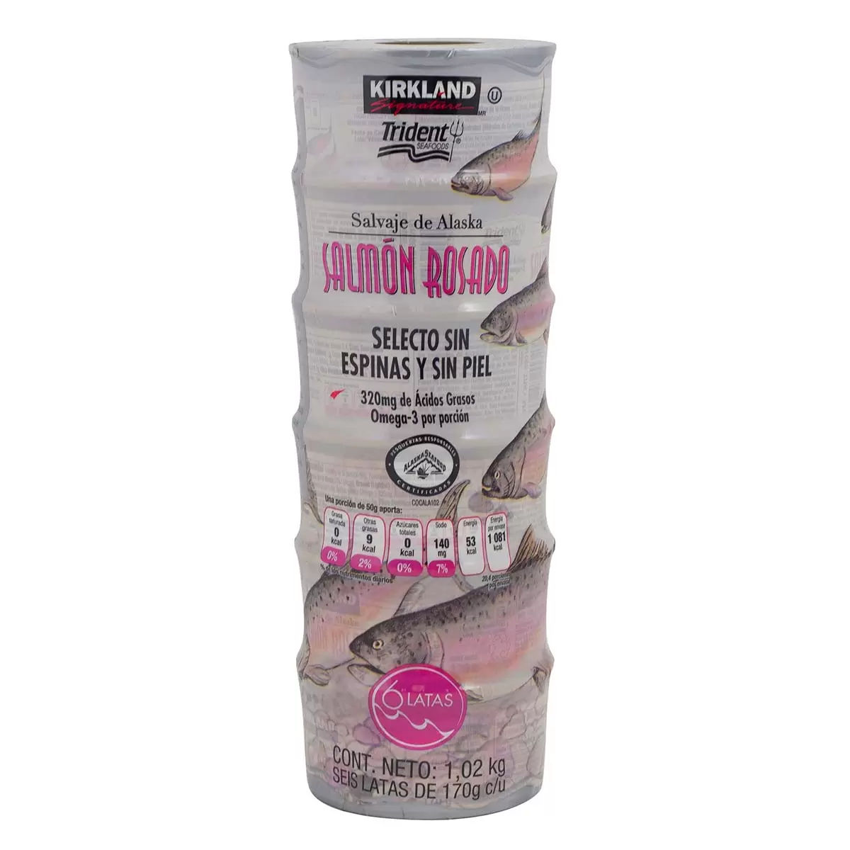 KIRKLAND SIGNATURE SALMÓN SALVAJE 6 PZAS DE 170 G