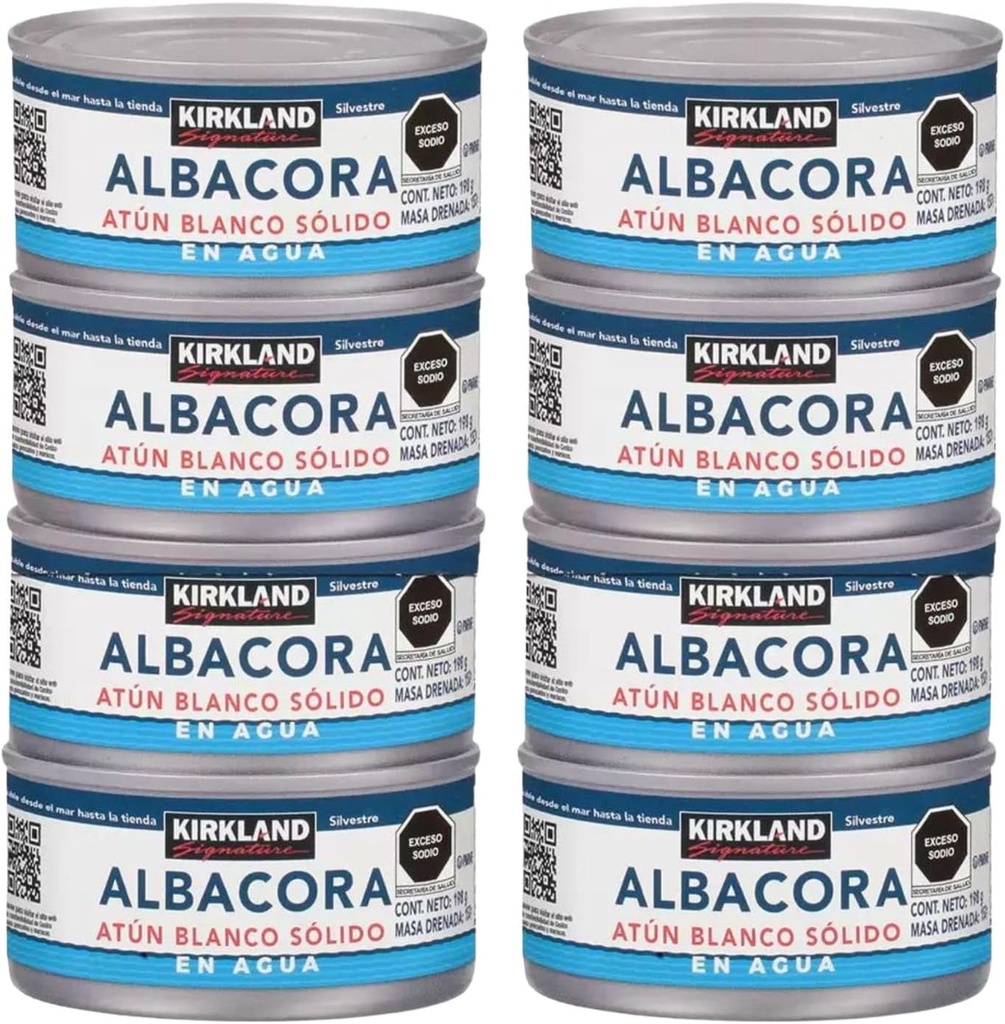 KRIKLAND SIGNATURE ATÚN ALBACORA EN AGUA 8 LATAS DE 198g
