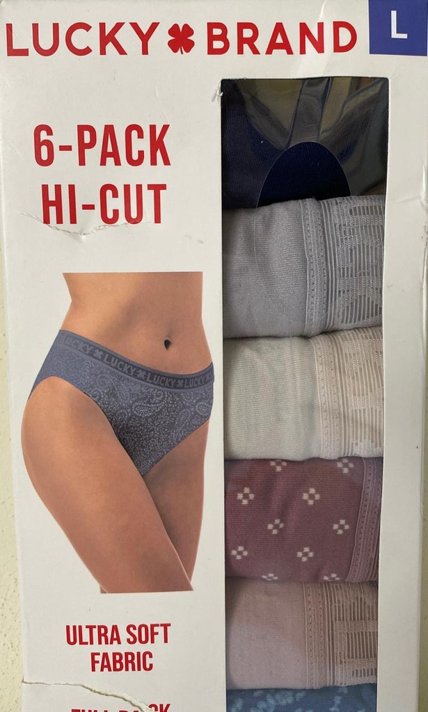 LUCKY BRAND ROPA INTERIOR PARA DAMA 6 PIEZAS VARIAS TALLAS Y COLORES (MEDIANA)