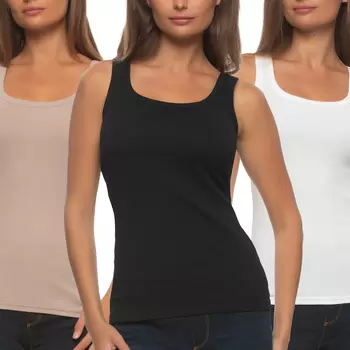 BLACK BOW 3 PACK PLAYERA SIN MANGA TEJIDO ACANALADO (MEDIANA)