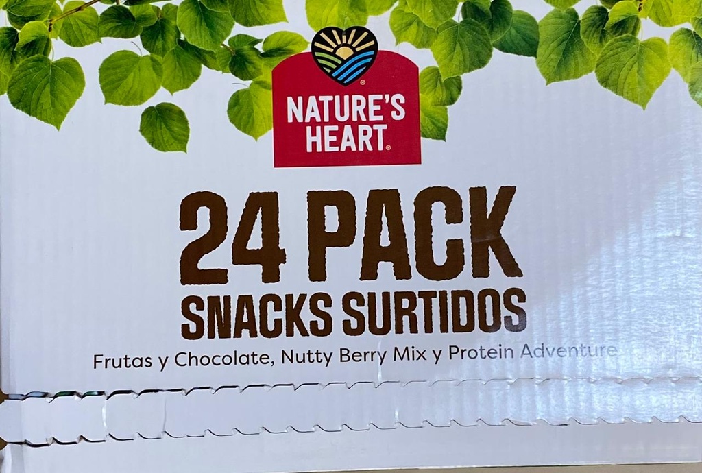 NATURE'S HEART 24 PACK SNACKS SURTIDOS