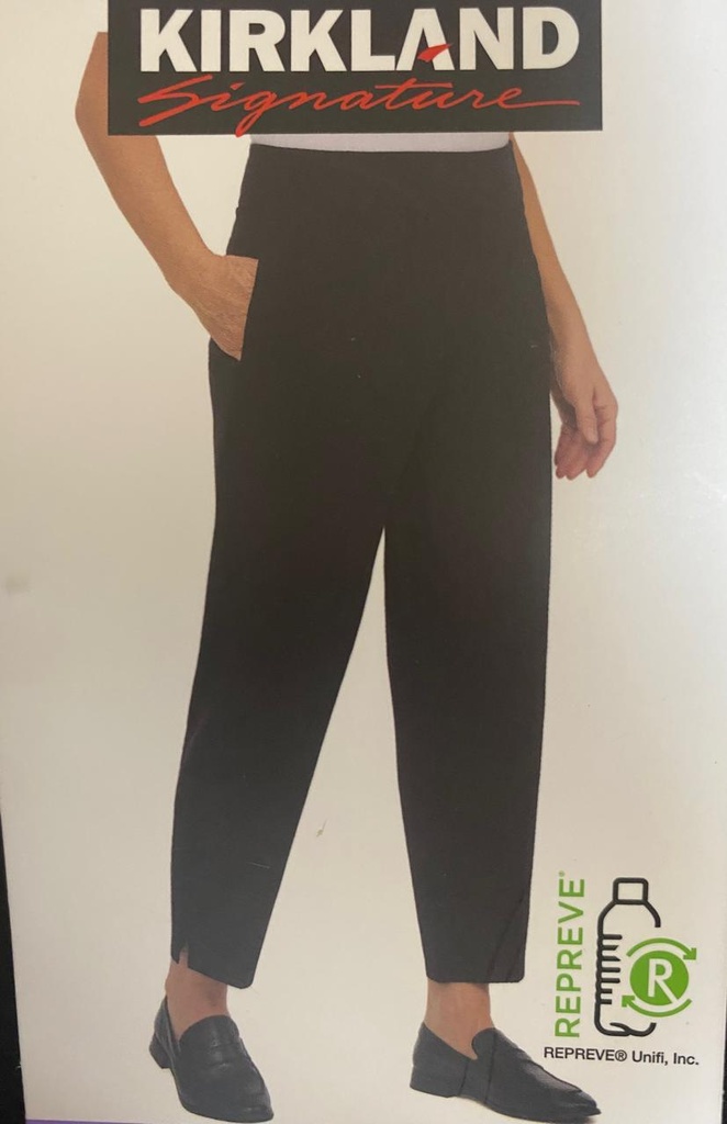 PANTALON AL TOBILLO PARA DAMA KIRKLAND (NEGRO, MEDIANA)