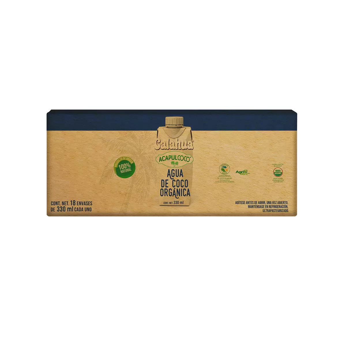 AGUA DE COCO ORGÁNICA18/330ML ACAPULCOCO