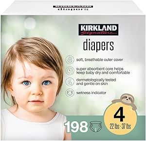 PAÑALES UNISEX DIAPER 4 - 198 PIEZAS KIRKLAND SIGNATURE