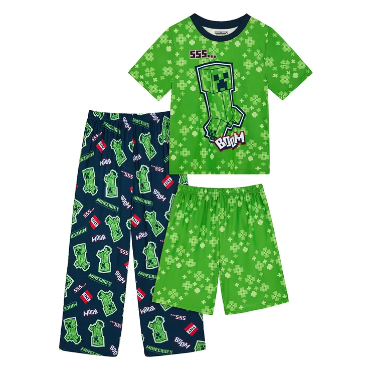 PIJAMA 3 PIEZAS PARA NIÑOS MINECRAFT