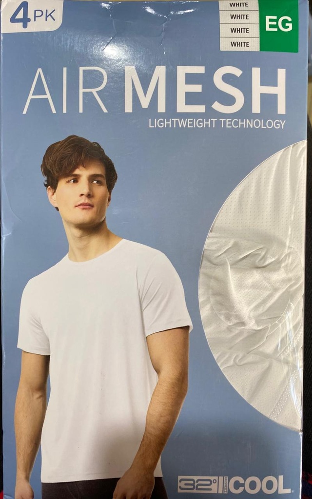 PLAYERA PARA CABALLERO AIR MESH (BLANCO, MEDIANA)