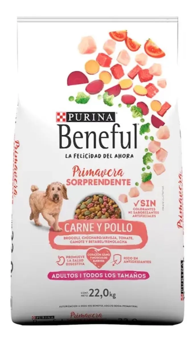 PURINA BENEFUL ALIMENTO PERRO ADULTO CARNE Y POLLO 22k