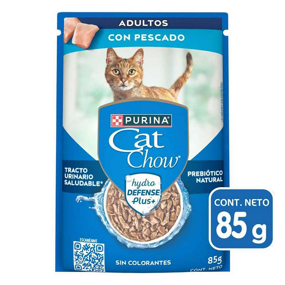 PURINA CAT CHOW GATO ADULTO SABOR PESCADO 24 PZ / 85g