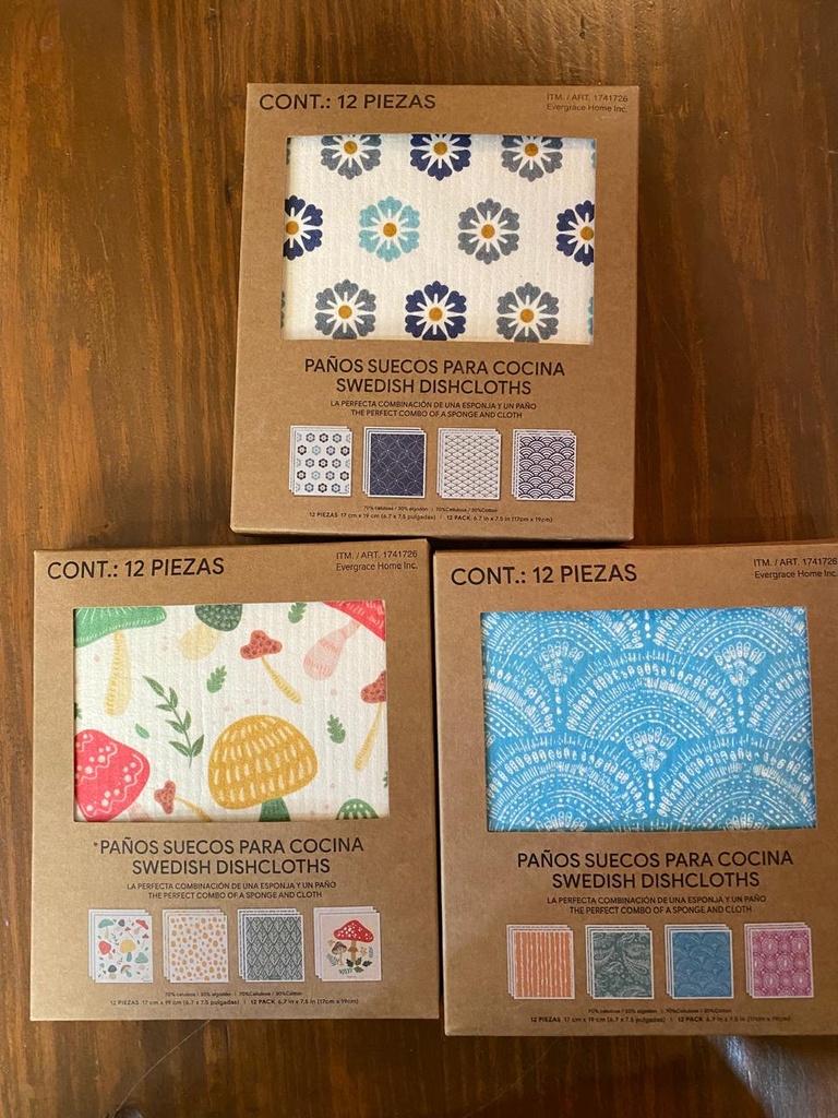 PAÑOS SUECOS PARA COCINA SWEDISH DISHCLOTHS