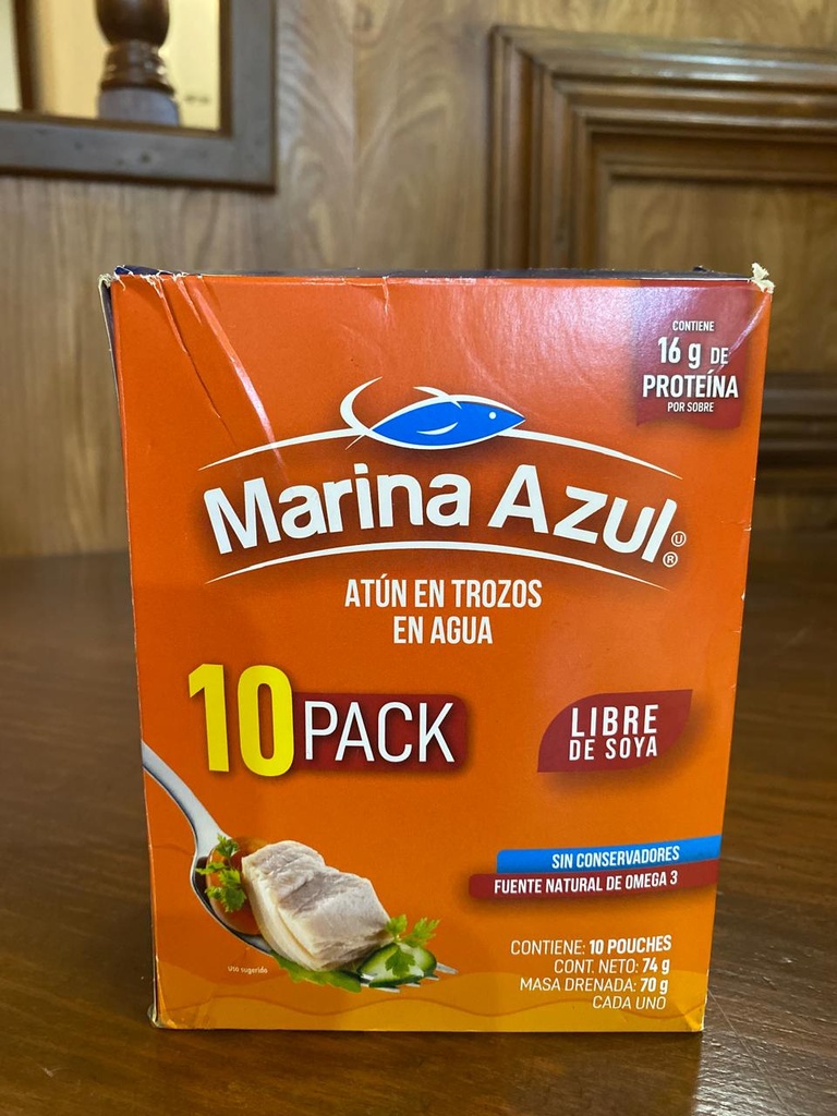 ATUN TROZOS EN AGUA MARINA AZUL 74 G