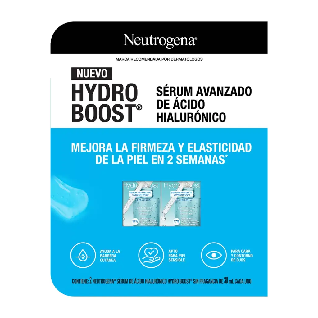 NEUTROGENA SUERO FACIAL HYDRO BOOST 2 PZAS DE 30 ML