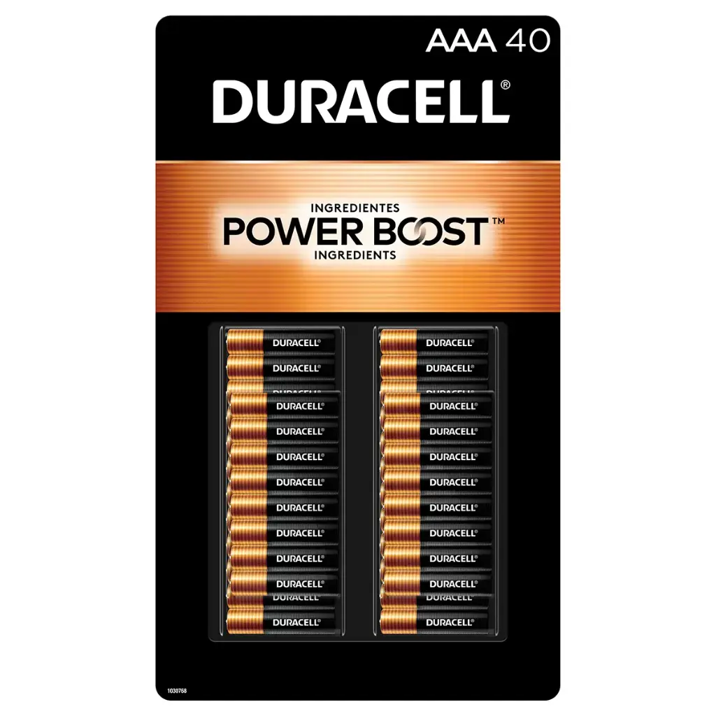 DURACELL, PILAS AAA POWER BOOST DE 40 PIEZAS