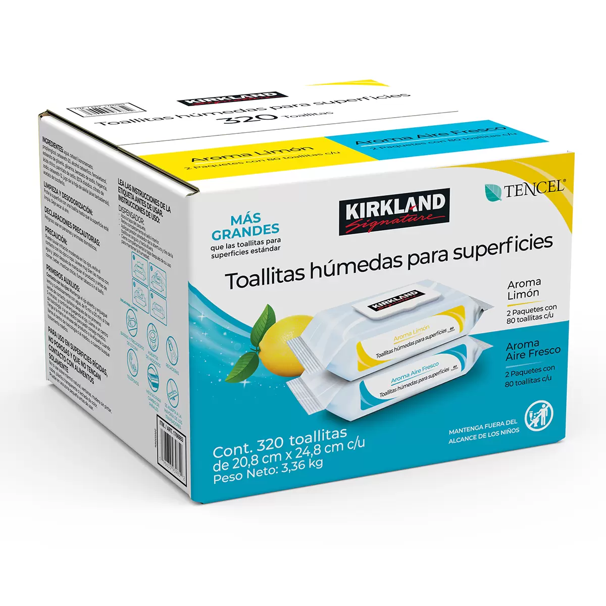 TOALLAS MULTIUSOS 320PZAS KIRKLAND SIGNATURE