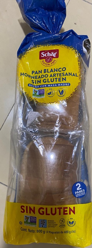 PAN BLANCO HORNEADO ARTESANAL SIN GLUTEN