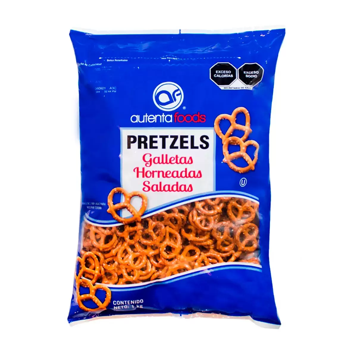 AUTENTA FOODS PRETZELS GALLETAS HORNEADAS SALADAS 1 KG