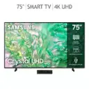 Samsung Pantalla 75" Crystal UHD Smart TV MODELO UN75DU8000F