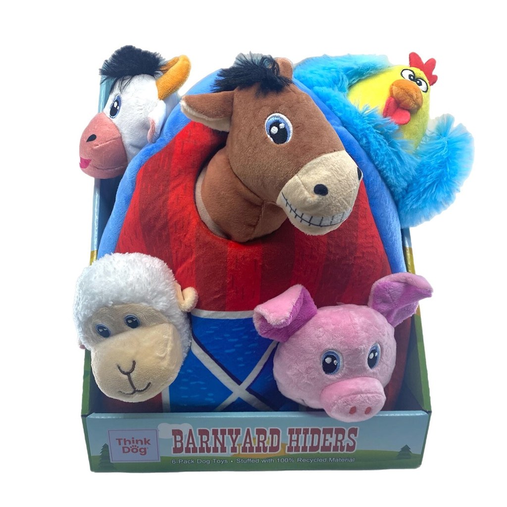 BARNYARD HIDERS 6 PACK DOG TOY