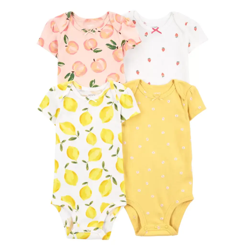 CARTER'S MAMELUCOS 4 PIEZAS PARA BEBÉS VARIAS TALLAS Y COLORES