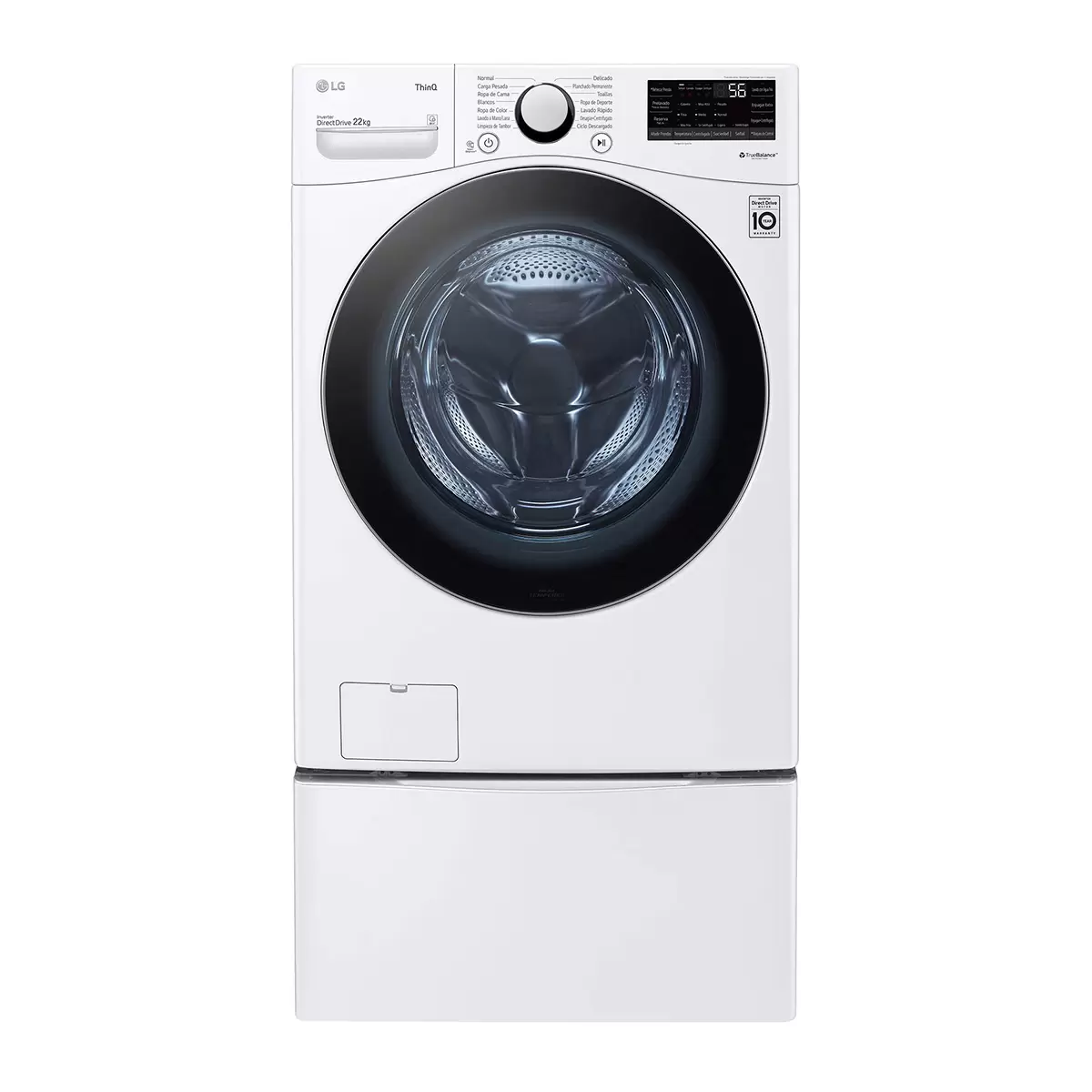 LAVADORA22KG CON PEDESTAL WM22 WV26 SRLG