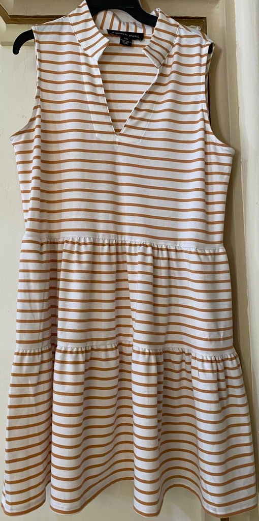 VESTIDO SIN MANGA A RALLAS