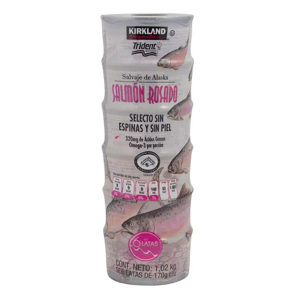 KIRKLAND SIGNATURE SALMÓN SALVAJE 6 PZAS DE 170 G