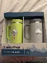 BOTELLAS DE AGUA AISLADAS DE ACERO INOXIDABLE THERMOFLASK 40 OZ GRIS Y BLANCO