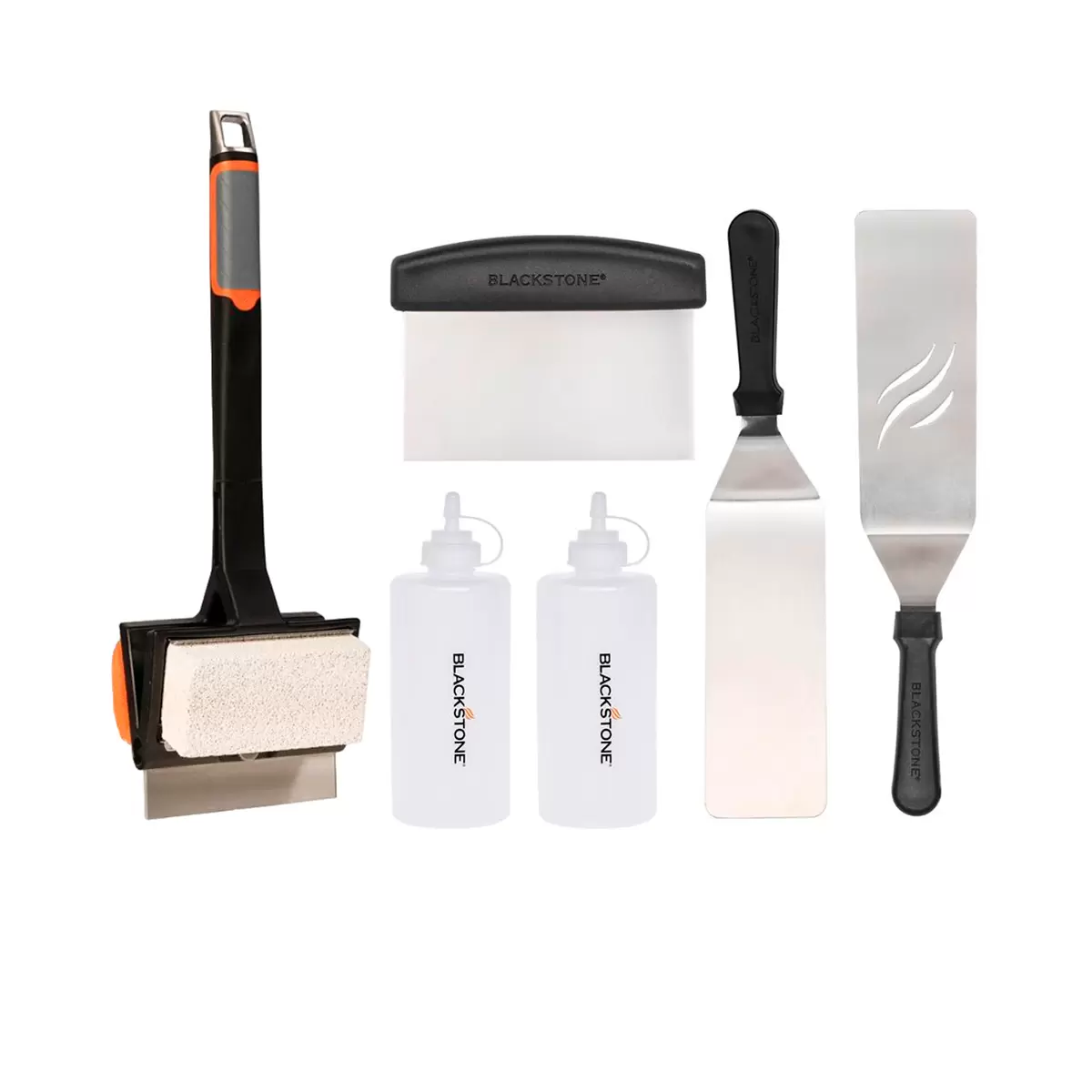 BLACKSTONE KIT ESENCIAL PARA PLANCHA: SET DE ESPÁTULAS + CEPILLO LIMPIADOR