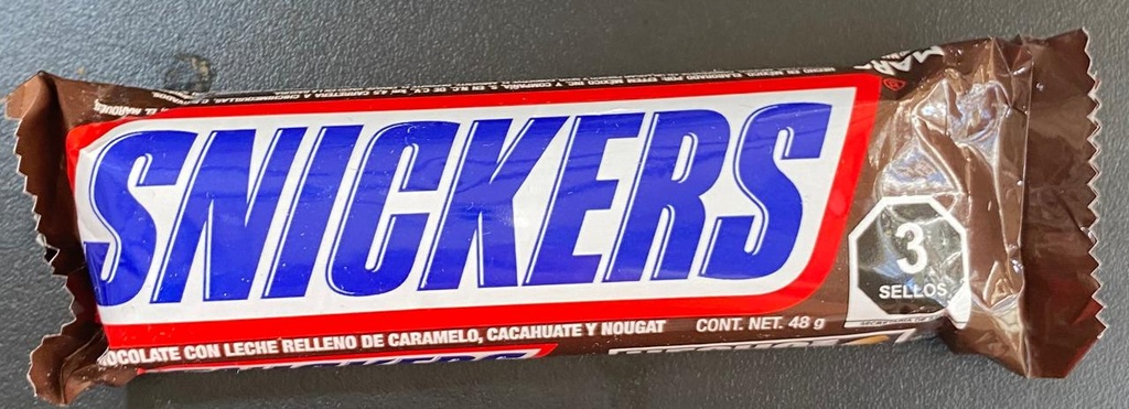SNICKERS BARRA DE CHOCOLATE CON LECHE 8 PZAS DE 48 G