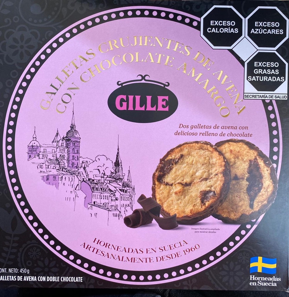 GUILLE GALLETAS CRUJIENTES AVENA CON CHOCOLATE AMARGO