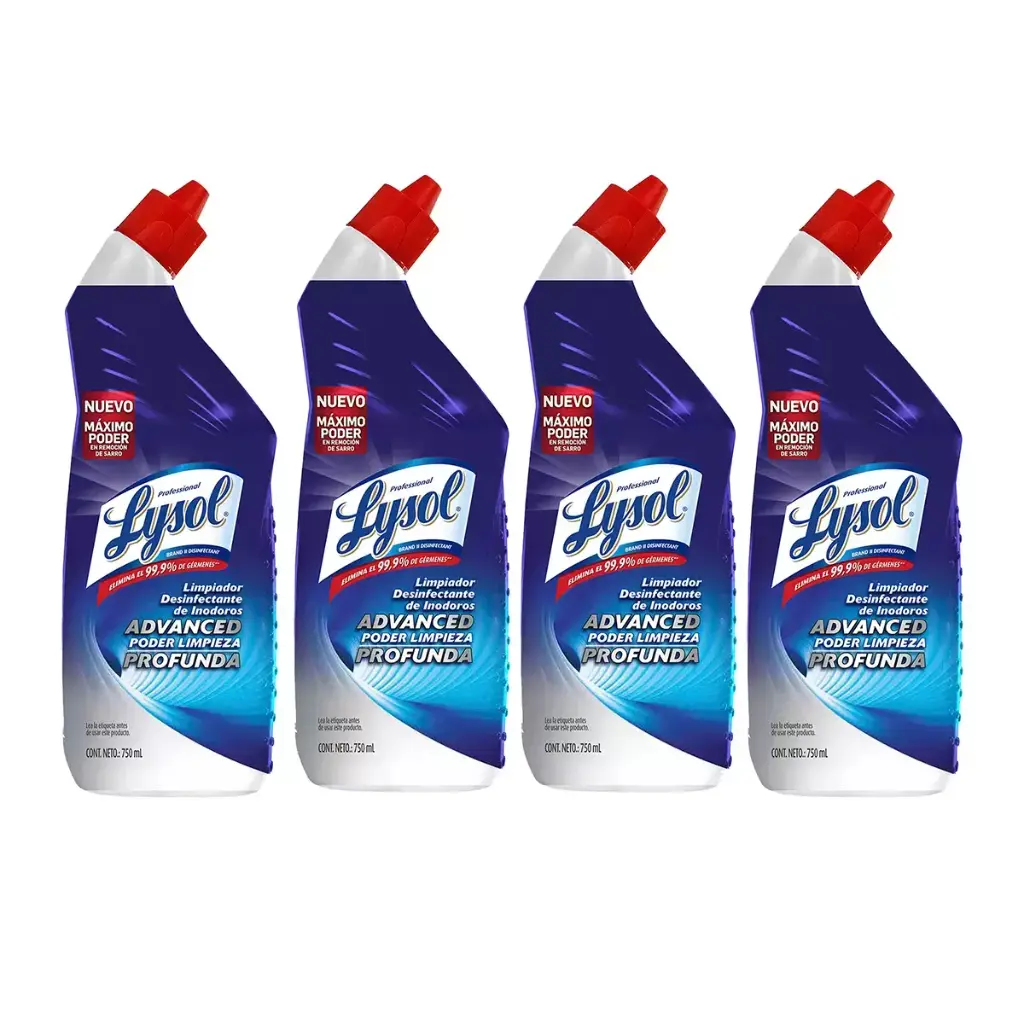 LYSOL ADVANCED LIMPIADOR DESINFECTANTE PARA INODORO 3 PZAS DE 750 ML
