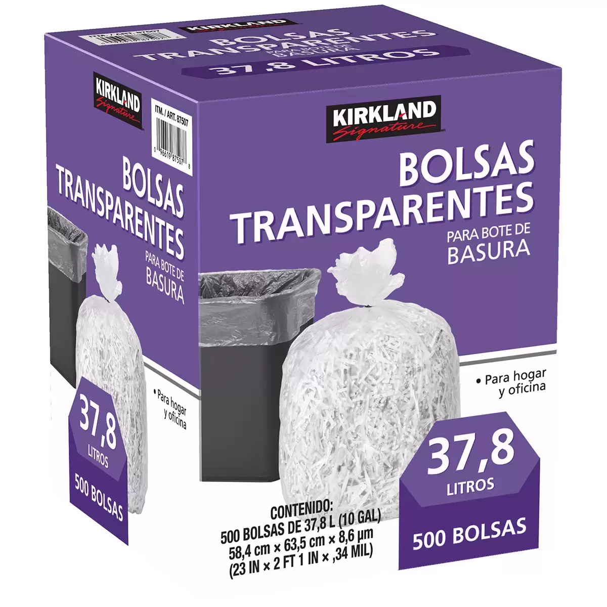 BOLSAS PARA BASURA 500/37.8 L KIRKLAND SIGNATURE