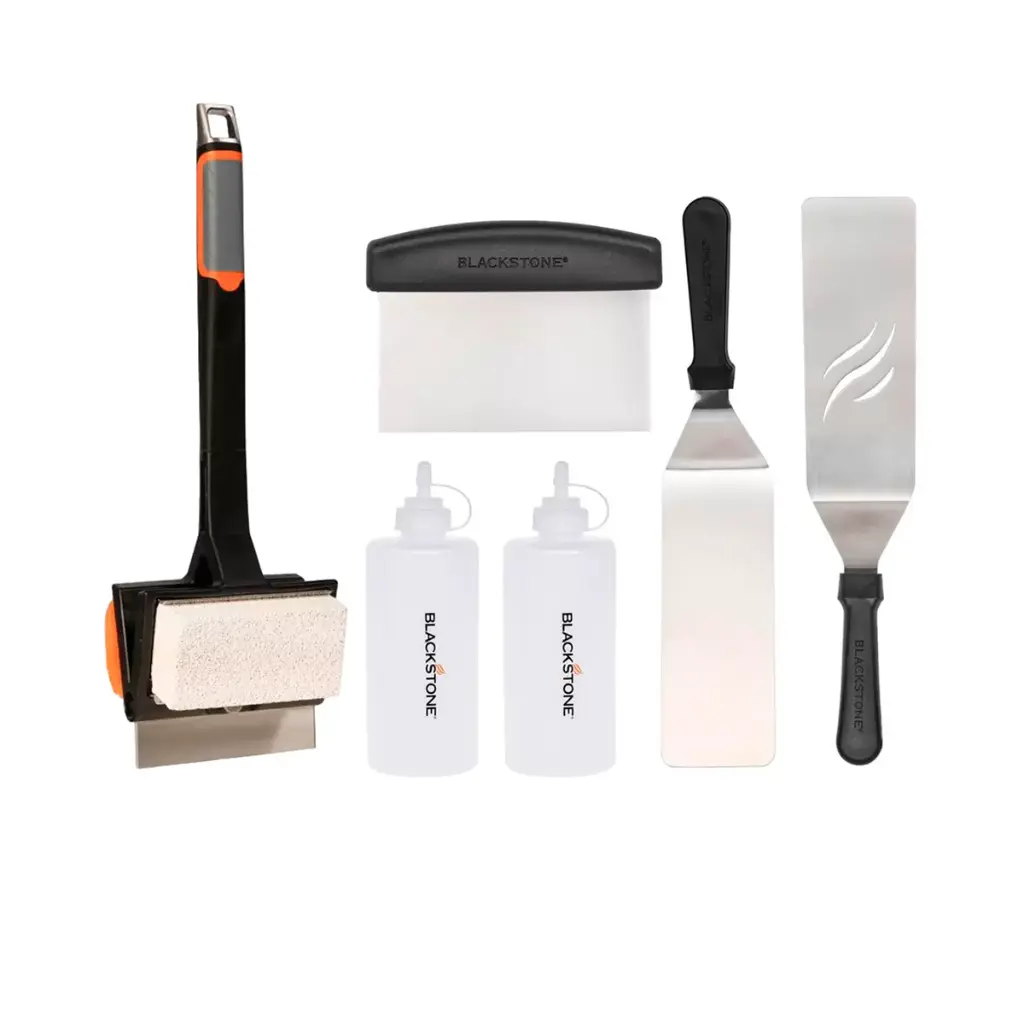 BLACKSTONE KIT ESENCIAL PARA PLANCHA: SET DE ESPÁTULAS + CEPILLO LIMPIADOR