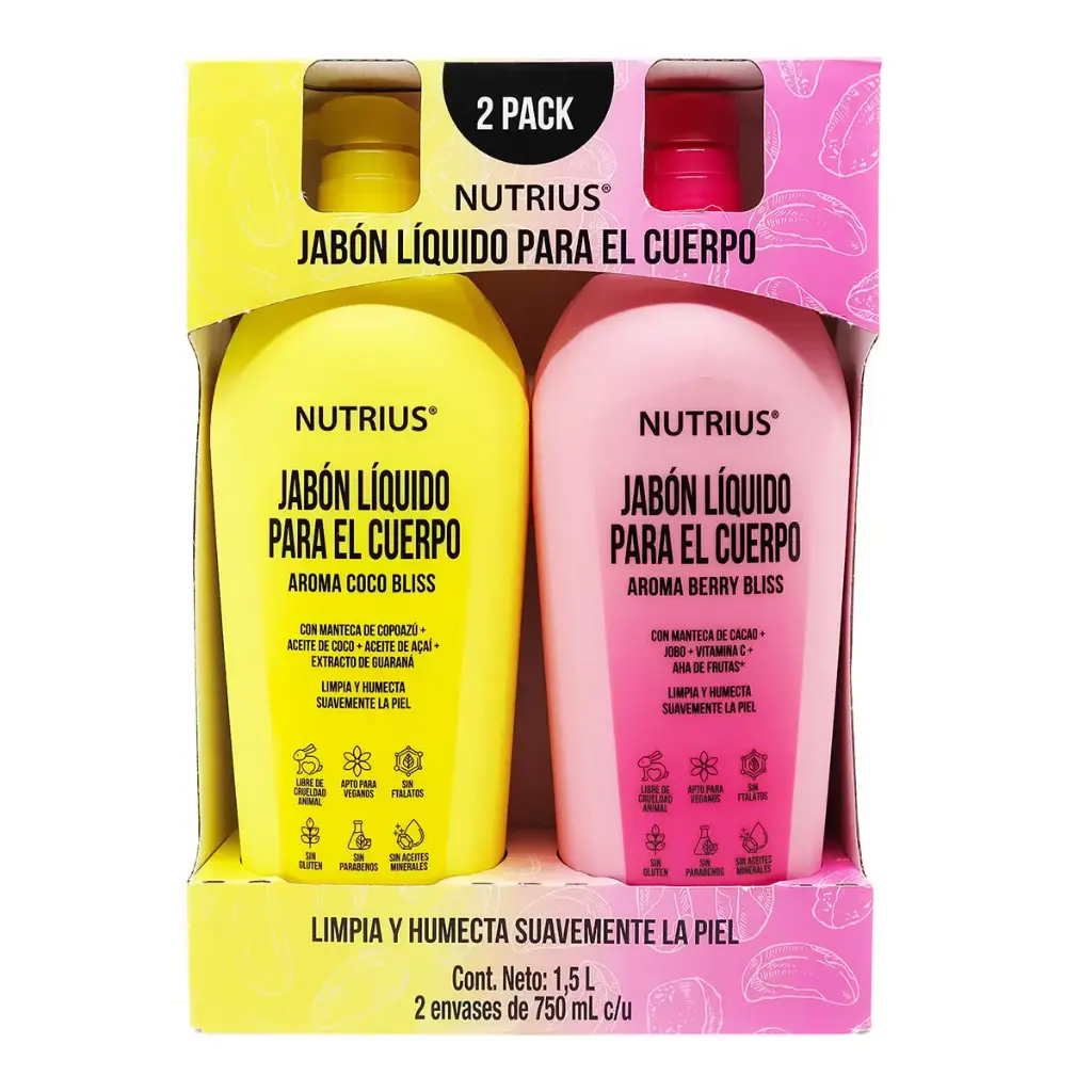 JABON LIQUIDO PARA EL CUERPO 2/750MLC/UN UTRIUS 