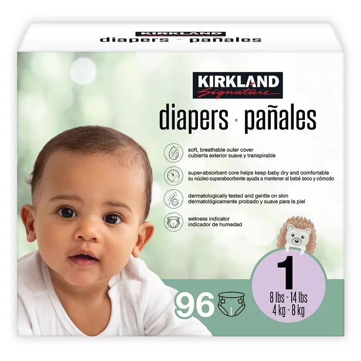 PAÑALES UNISEX ETAPA 1 - 96 PIEZAS KIRKLAND SIGNATURE 