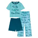 NAUTICA PIJAMA 3 PIEZAS PARA NIÑAS Y NIÑOS