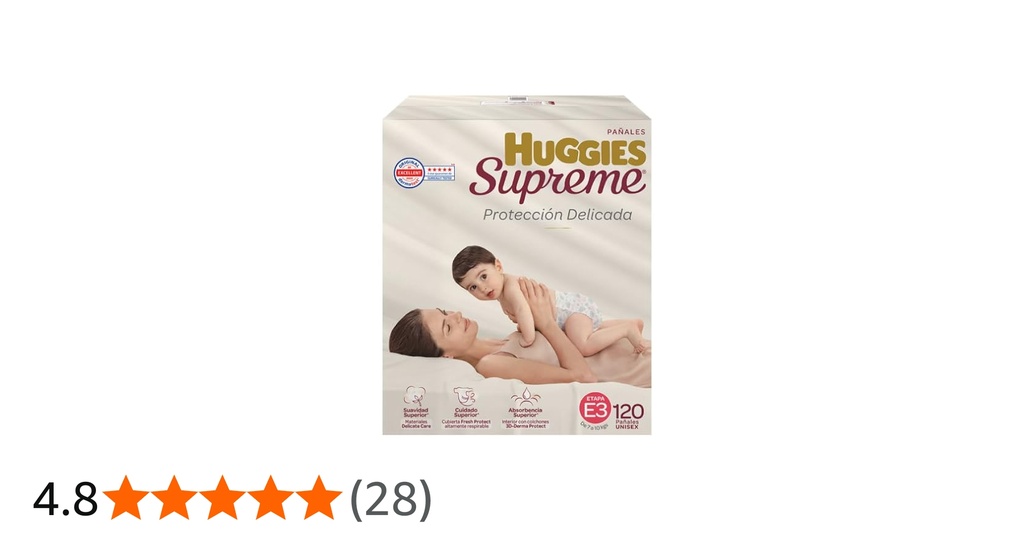 Pañales Etapa 3 120 Pzas Huggies Supreme