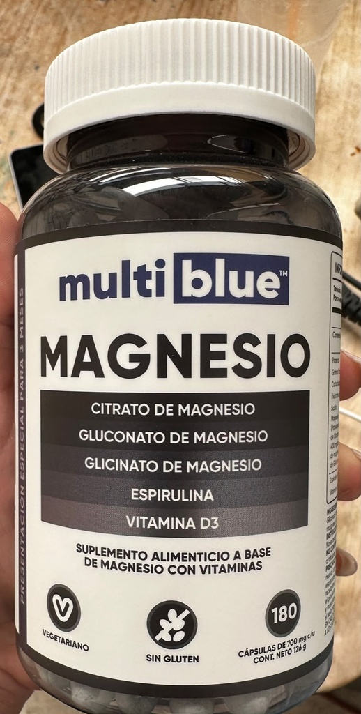 Magnesio 180 Capsulas MultiBlue 