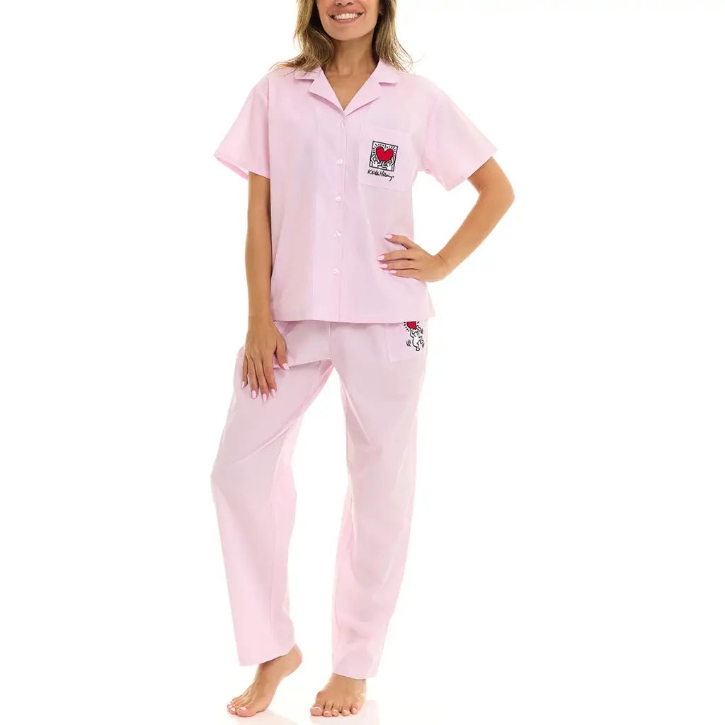 PIJAMA PARA DAMA 2 PIEZAS KEITH HARING 